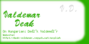 valdemar deak business card